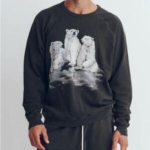 The Great. unisex Black Polar Bear Sweater, size 0/xs